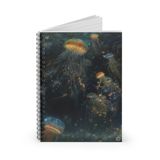 Cosmic Blooms - Spiral Notebook With Lines